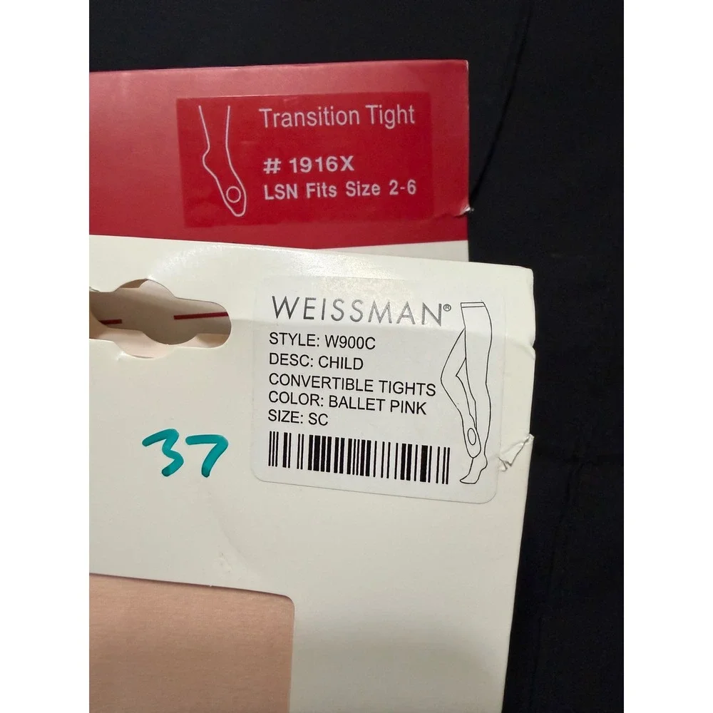 Weissman Capezio Kids Dance‎ Tights Bundle Ballet Pink Suntan SC Fits 2-6 2PK